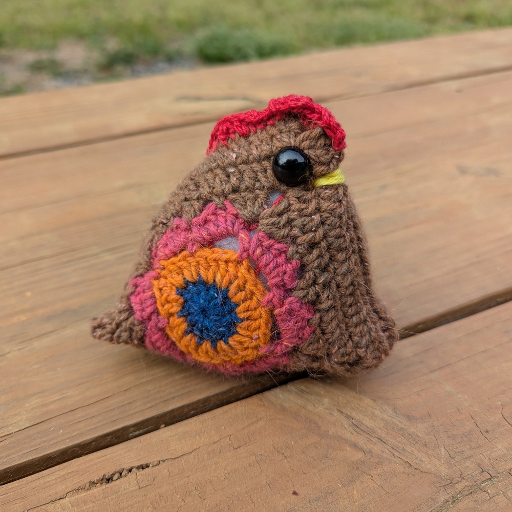 Handmade Crochet Chicken Decor